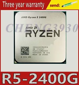 AMD Ryzen R5 2400G AM4 Quad-core 3.6GHz 65W R5 2400G CPU processor - Picture 1 of 1
