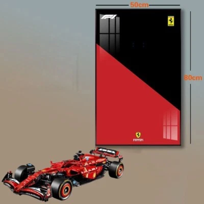 31.5" Metal Display wall mount for LEGO 42207 Ferrari SF-24 F1 Car (Style B) - Image 1 of 4