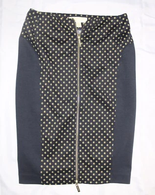 Michael Kors Detail Stretch Skirt - Black/Gold - Women’s Size 4 - Image 1 of 4