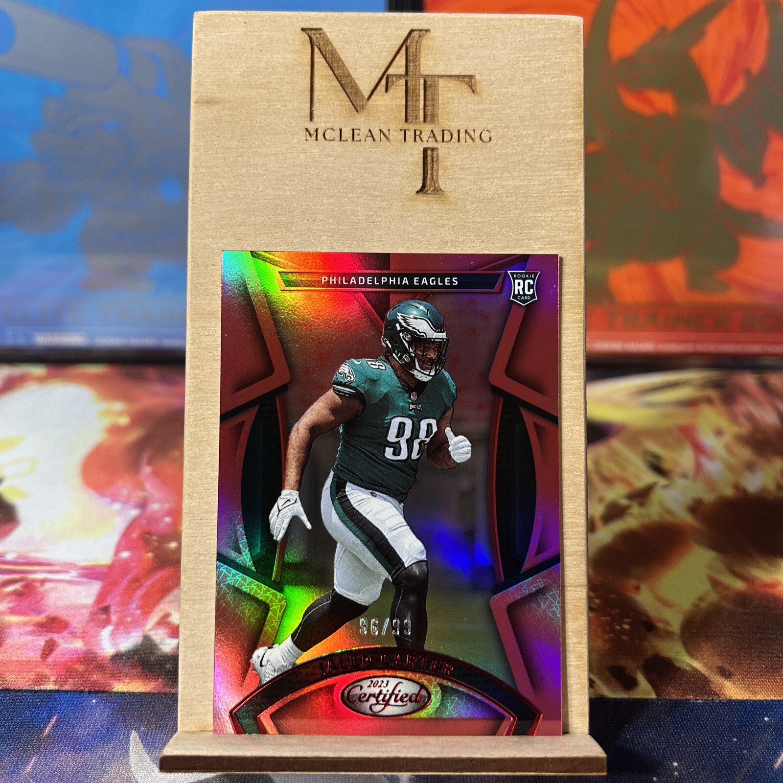2023 Panini Certified Jalen Carter RC No. 140 Red Mirror 96/99 Eagles