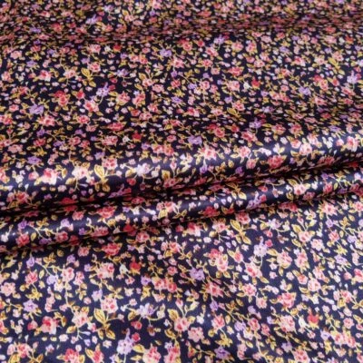 1yard X 1.48meter Little Floral Satin Fabric Lining Scarf Material Charmeuse - Image 1 of 4
