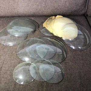 Job Lot Of Glass Convex Clock Dial Faces Bundle X 16 Sizes 6” And Down As Seen - Picture 1 of 10