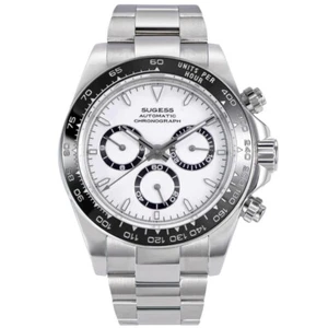 Sugess Chrono Racing 39mm 5ATM Men Watch Oyster S418-2.002.S Auto Chronograph - Picture 1 of 12