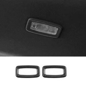 For Cadillac XT6 2020-2022 Carbon Fiber Rear Reading Lamp Frame Cover Trim 2PCS - Picture 1 of 5