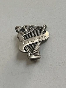 Vintage Sterling Silver Harp Pin - Picture 1 of 5