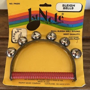 VINTAGE 1st Note NOS Never Opened Sleigh Bells Percussion Instrument - Picture 1 of 2