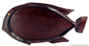 Trobriand Island Hand-Carved Wood Fish Plate Platter 42 X 24 cm - Bild 1 von 15