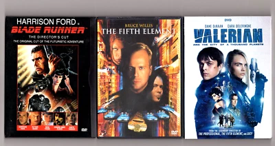 BLADE RUNNER, THE FIFTH ELEMENT, VALERIAN 3 SCI-FI DVDs LOT WATCHED ONCE! - Image 1 of 2