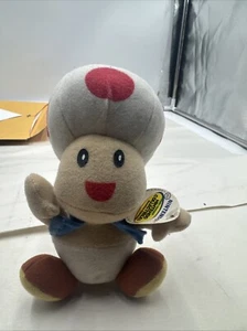 Vintage 1997 BD&A Nintendo Super Mario 64 Toad Bean Bag Plush Doll - Picture 1 of 5