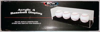 BCW акриловый 4 бейсбол дисплей чехол 1-AD12-4-новый Бесплатная доставка!!! - Изображение 1 из 2