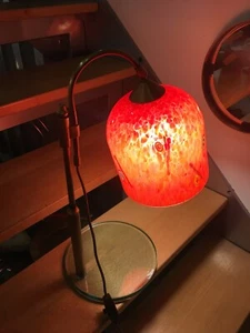 Lamp 60s Glass Murano Murrine Statement Glass Brass Design Brass Table Lamp - Picture 1 of 9