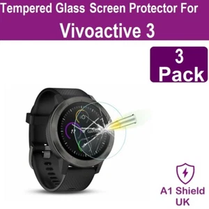 For Garmin Vivoactive 3 Tempered Watch Glass Screen Protector Cover 3 x Pack - Picture 1 of 6