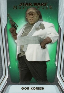 Tarjeta paralela base verde de Star Wars Masterwork 2021, Gor Koresh (87) #36/99 - Imagen 1 de 2
