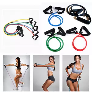 1pc Resistance Band Fitness Exercise Latex Band Yoga Stretch Rope Green Color - Picture 1 of 9