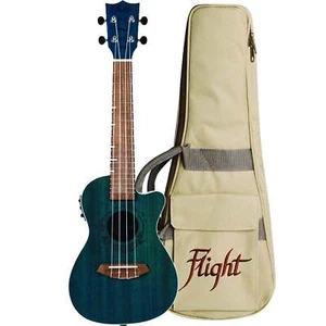 Flight Gemstone Series, 4-String Electro-Acoustic Concert Ukulele, Topaz - Picture 1 of 7