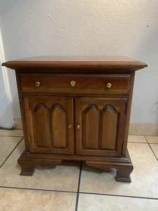 vintage Mid century Maple Cabinet Side Table Nightstand - Picture 1 of 12