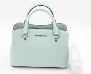 NWT MICHAEL Michael Kors Leather Savannah Satchel Crossbody Bag Purse New  $298 - Picture 1 of 7
