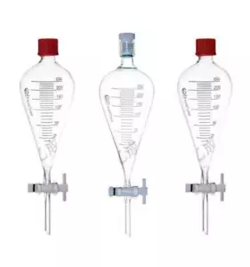 60ml-1000ml Pear-Shaped Separating Funnel, Borosilicate Glass, Chemistry Lab GB - Picture 1 of 8