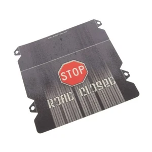 1x Lego Ramp Racers Plastic Dark Gray Printed ROAD CLOSED Stop 8492 61767 - Picture 1 of 1