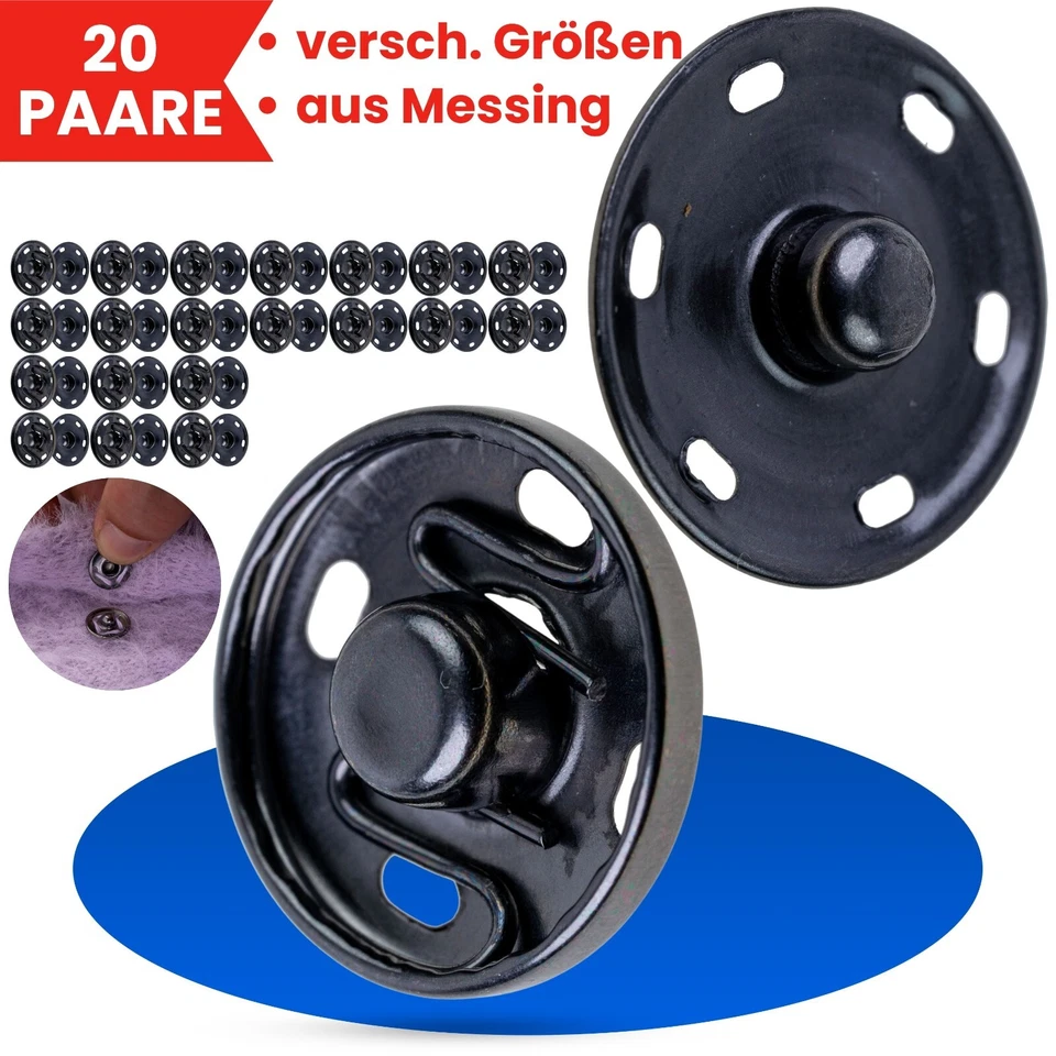 Druckknöpfe zum Annähen Set Druckknopf Bekleidung DIY Nähzubehör Druck Knopf - Bild 1 von 1