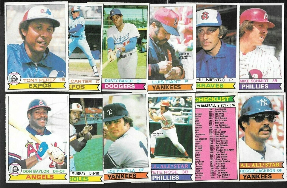 1979 OPC O PEE CHEE TOPPS MLB BASEBALL CARD 251-374 & WRAPPER SEE LIST - Image 1 of 1