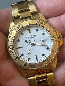 Orologio da polso uomo vintage anni 90 10303 ROTARY 100m calendario quarzo - Foto 1 di 8