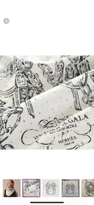 Bufanda bordada blanca/negra Hermès Carre 70 Brides De Gala nueva en caja - Imagen 1 de 7