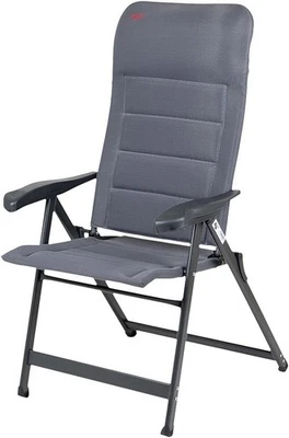 AKTION HOLLY Air Deluxe Campingstuhl CRESPO ohne Kopfpolster 67x119x77 cm-grau - Bild 1 von 4