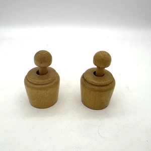 Vintage Kolben Stil Holz Butter Pat Stempel Formen VOLKSKUNST Buchstaben "A" oder "C" AUSWAHL - Bild 1 von 8