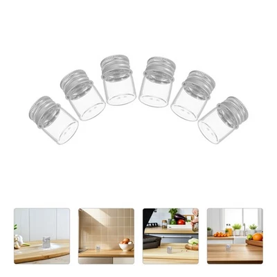 12 Pcs Glass Storage Tanks 5 ml Sealed Transparent Jars for Food Grains - Image 1 of 4