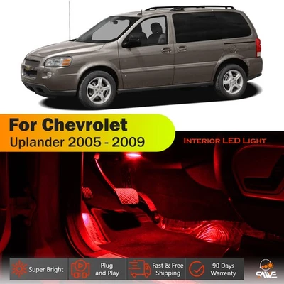 20 x For 2005 - 2009 Chevy Uplander Interior LED Lights Bulb Package Kit - Red - Image 1 of 4
