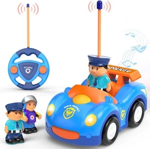 Remote Control Car for Toddlers, RC Police Toys 2 3 4 5 Year Old Blue - Picture 1 of 7