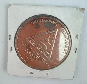 1987 Associates Achievement Gulf-Western 1 Unze Silbermedaille .999 Feinsilber - Bild 1 von 2
