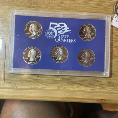 2005-S 90% Silver Proof Qtr Set California-Kansa-Minnesota-Oregon-West Virginia - Image 1 of 4