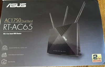 ASUS AC1750 Dual Band RT-AC65 802.11ac Smart WIFI Router - Image 1 of 4