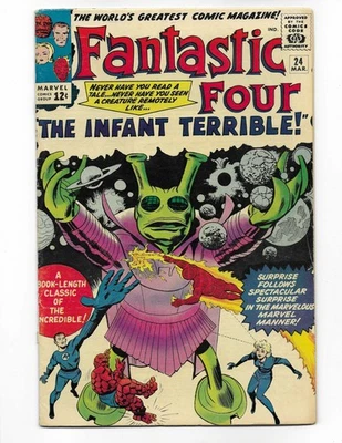 Fantastic Four 24 1964 Marvel Comics VG+ 4.5 1st App Infant Terrible Human Torch - Image 1 of 2