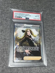 Carta Pokemon Allenatore Full Art Cynthia's Ambition 169 stelle brillanti PSA 8 2022 - Foto 1 di 2