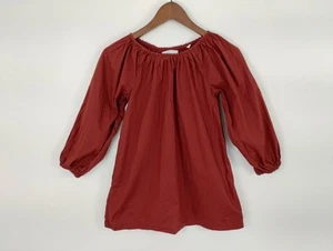 DOEN Girls Dress Size 8 Chocolate Brown Neutral Organic Cotton Photo Classic - Picture 1 of 9