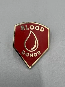 Blood Donor Red W/ Droplet Design Lapel Pin - Picture 1 of 4