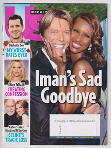 US Weekly February 1, 2016 David Bowie, Iman, Bachelor Ben, Khloe Kardashian, C - Picture 1 of 1