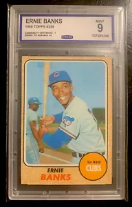 1968 Topps #355 Ernie Banks CCG neuwertig 9 SCHARFE ECKEN Unterklassen (10,10,10,7) HOF - Bild 1 von 2