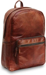 Unisex Leder Laptop Handgefertigt Freizeit Rucksack Messenger Reise Vintage - Bild 1 von 7