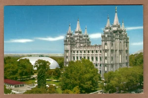 Temple Square Mormon Tabernacle Salt Lake City Utah UNP Chrome Postcard - Picture 1 of 2
