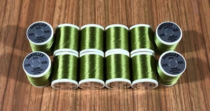 12 Spools Danville Size A Olive Fly Tying Thread - Picture 1 of 1