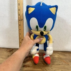 Peluche Sonic the Hedgehog 12" Super Sonic Sega ojos verdes - Imagen 1 de 6