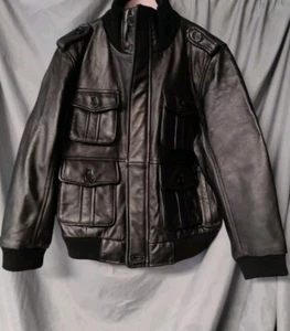 Vintage Italy Lamb Tanners Avenue kids leather jacket 4xl (Kids Size 9/10) - Picture 1 of 5