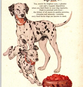 ANUNCIO IMPRESO 1949 Dalmatians Dash Armour comida enlatada para perros adorable cachorro de colección - Imagen 1 de 2