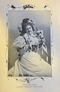 Revista vintage ilustración 1898 condesa Odoin Balogh - Imagen 1 de 1