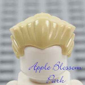 NEW Lego Minifig Slicked-back TAN HAIR w/Widows Peak - Boy Male Short Head Gear - Picture 1 of 5