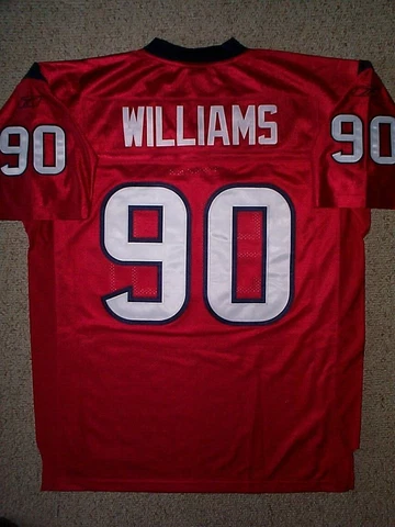 AUTHENTIC Houston Texans MARIO WILLIAMS nfl GAME Jersey Adult MEN'S/MENS (XL-52) Cover